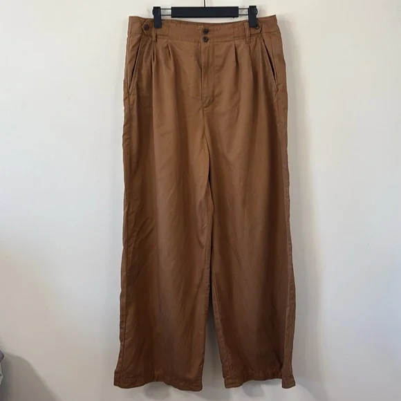 Madewell The Harlow Wide-Leg Pant Acorn Size 12 - Picture 3 of 12